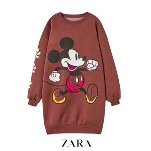 Zara, Mickey Mouse, Oversized Sweatshirt, Youth Girls, Sz 10 & Sz 11-12, EEUC